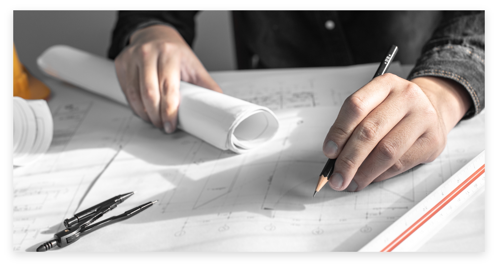 architect-working-blueprint-architects-workplace-architectural-project-construction-concept
